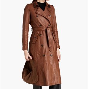 Muubaa leather trench coat NWT!